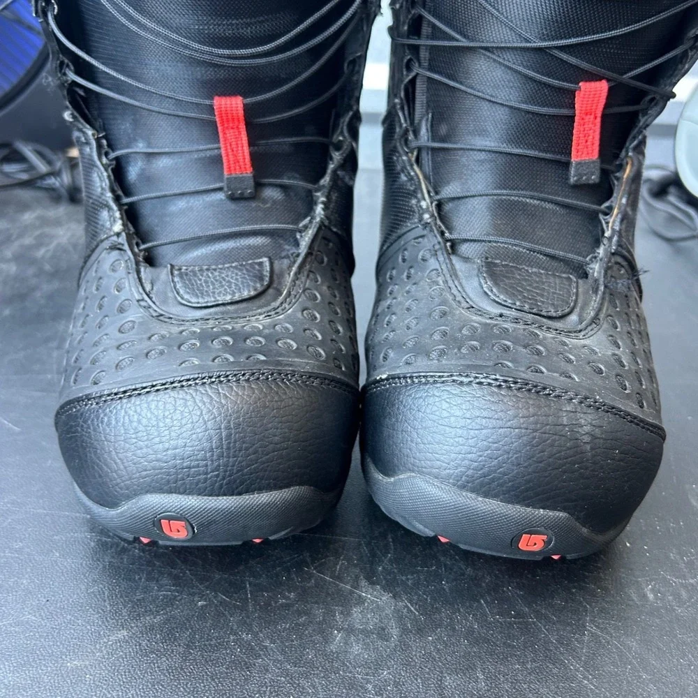 Burton Ion Snowboard Boots Mens 8 Black Red Imprint 4 Liner Speed Zone Lacing